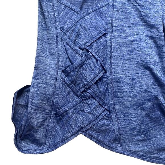 Lululemon 4 Blue Var-City Limited Edition Criss Cross Tank Top Gym Yoga Workout - Picture 4 of 8